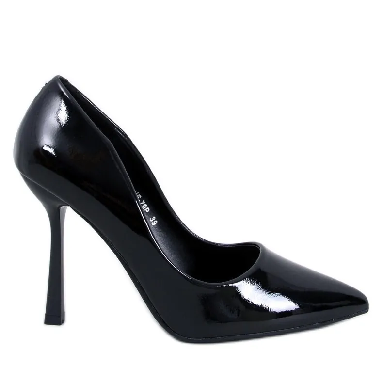 Anika Escarpins femme laqués noirs le noir