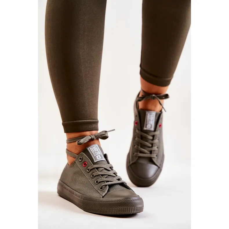 Baskets Basses Big Star JJ274004 Kaki vert