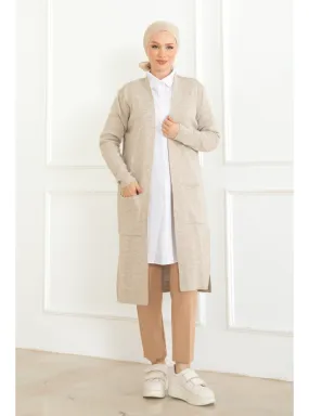 Beige - Knit Cardigan