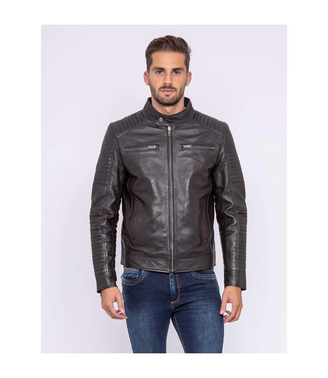 Blouson cuir motard BIKERO