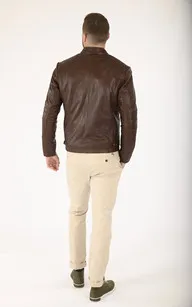 Blouson en cuir marron La Canadienne - La Canadienne - Blousons Cuir Marron