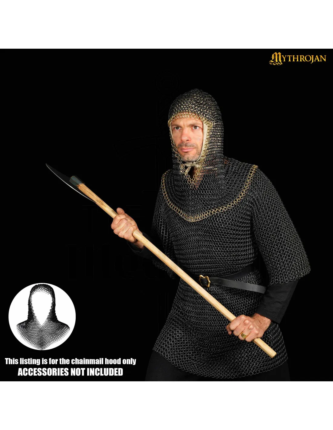 Bordures de cotte de mailles bourreau en laiton, finition noircie - Taille L ⚔️