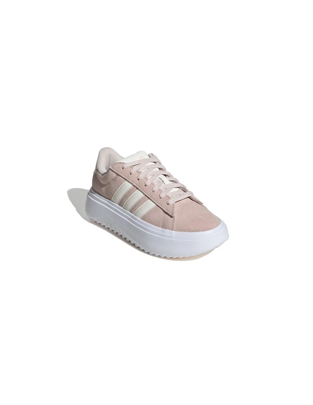 Chaussures adidas Grand Court Platform Suede Femme Pink