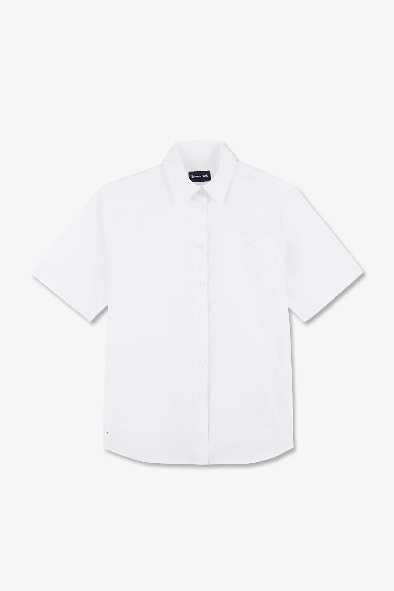 Chemise manches courtes blanche coupe Oversized