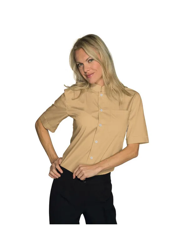 Chemise Unisexe Dublino Manches Courtes Biscuit