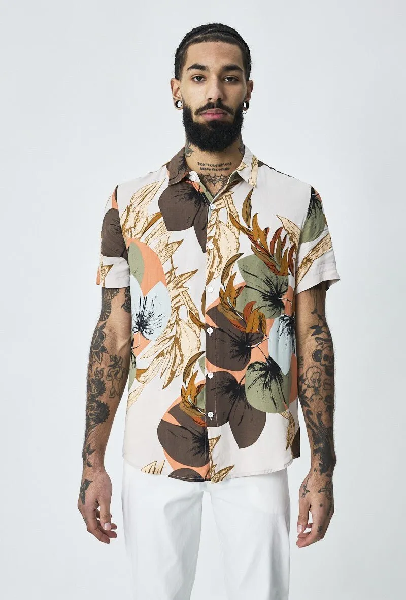 Chemise à motifs manches courtes