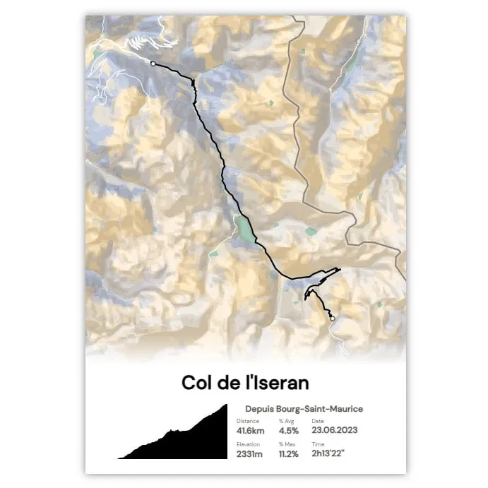 Col de l'Iseran - Depuis Bourg-Saint-Maurice - The Post Trace - Marques de France