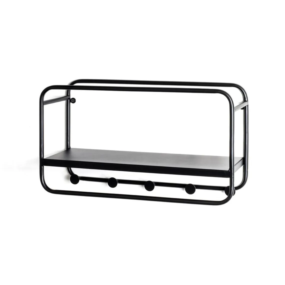 garderobe murale en tube d'acier laqué noir, | 3 Suisses