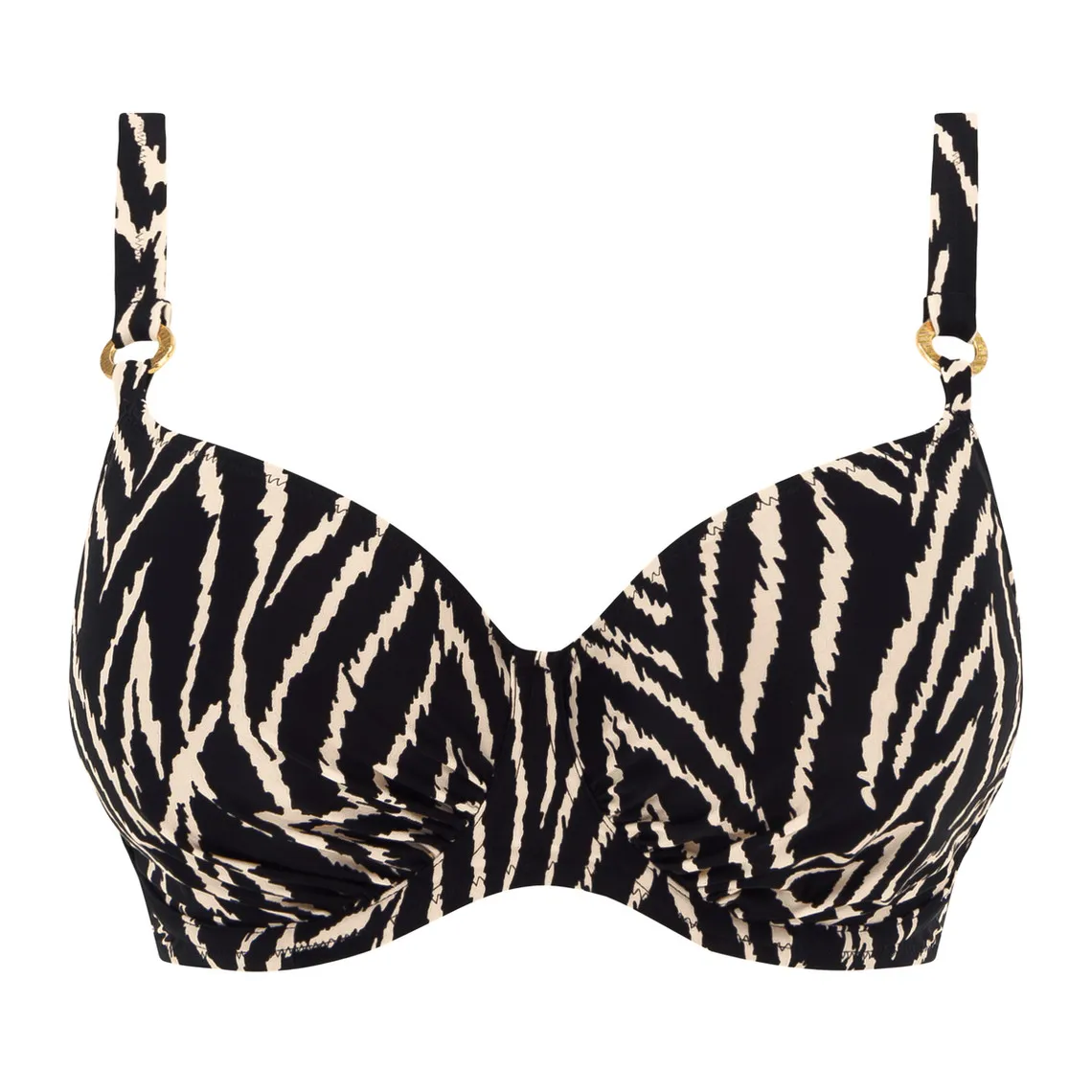 Haut de maillot de bain - Noir avec rayures blanches  noir;blanc | 3 Suisses