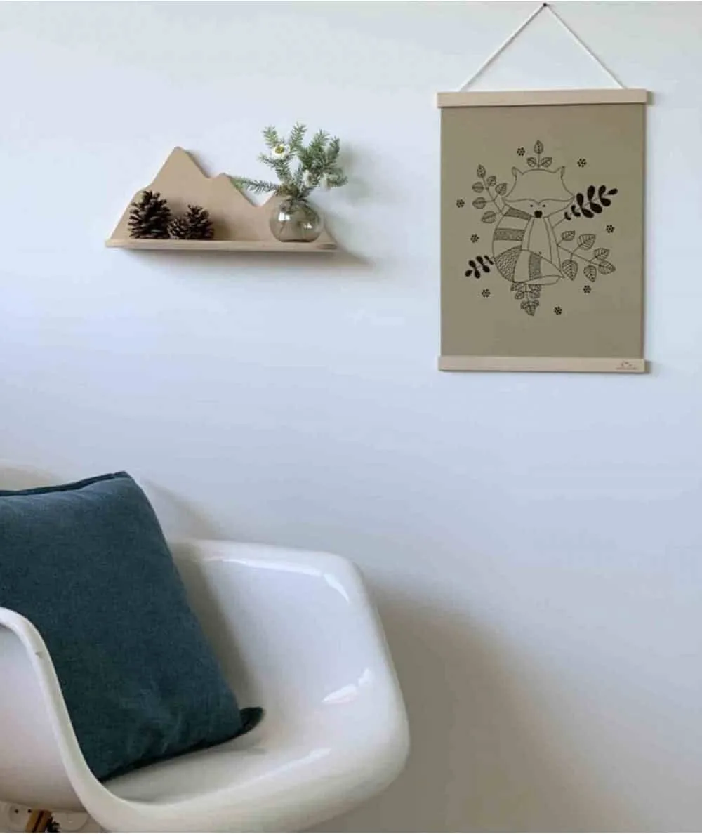 Les petites hirondelles : Affiche papier 'Raton-laveur' - 100% Ecoresponsable - Mer(e)veilleuse