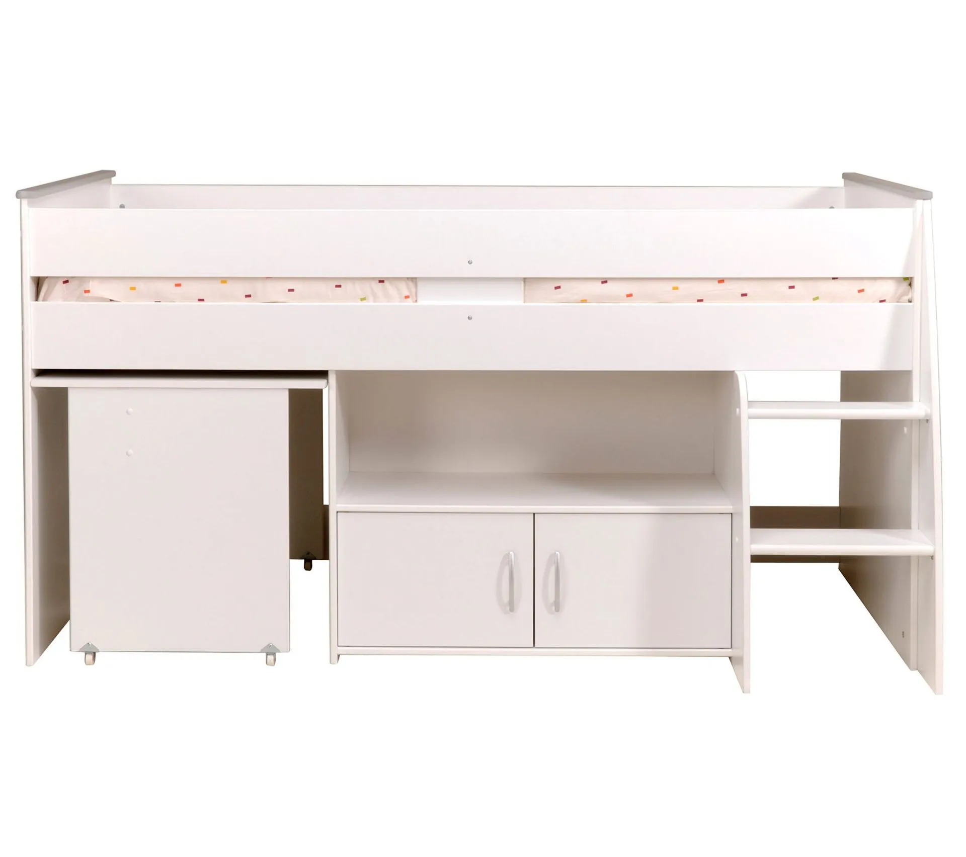 Lit combiné 90x200 cm avec bureau LOAN blanc
