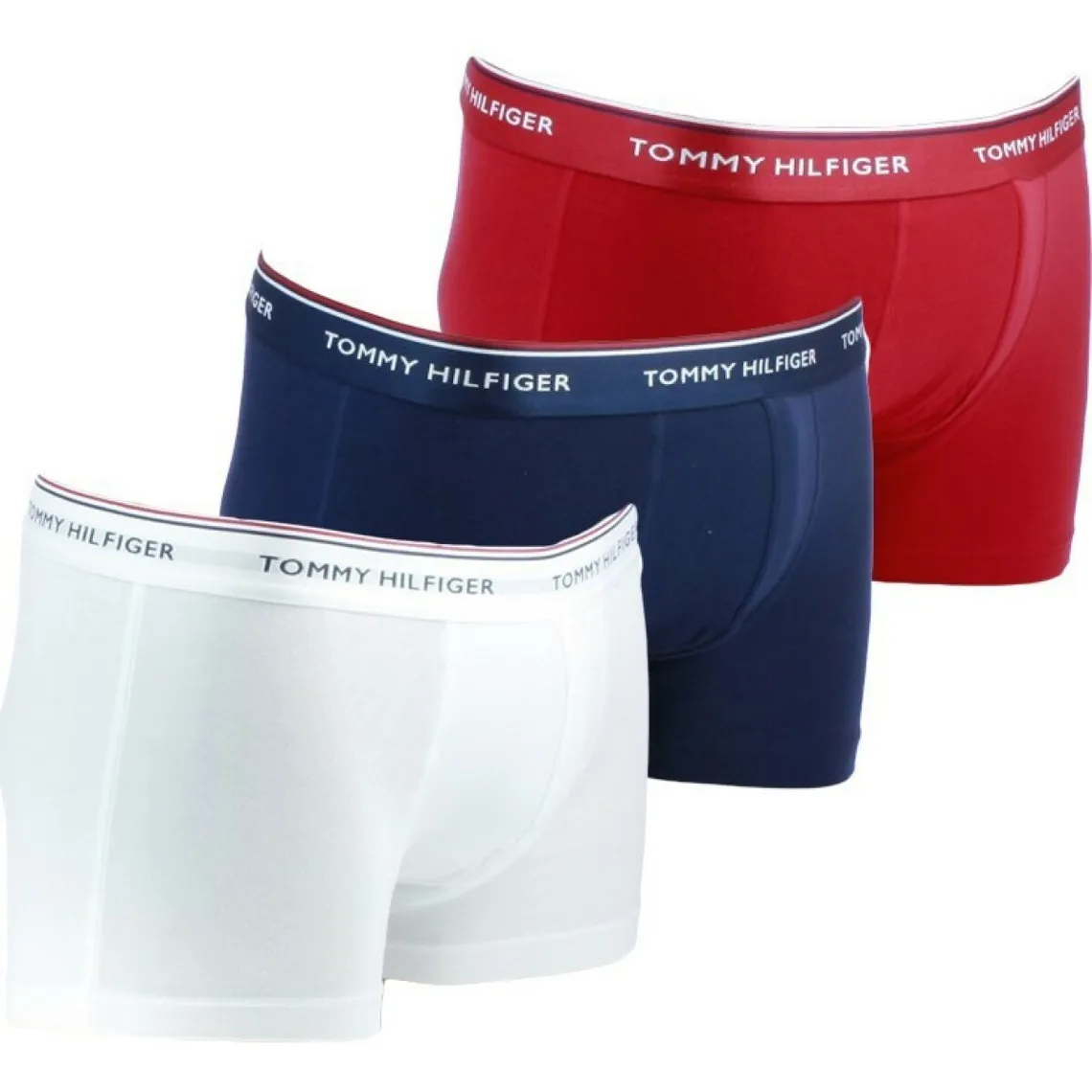 LOT DE 3 BOXERS COTON - Siglé Tommy Hilfiger Bleu / blanc / rouge | 3 Suisses