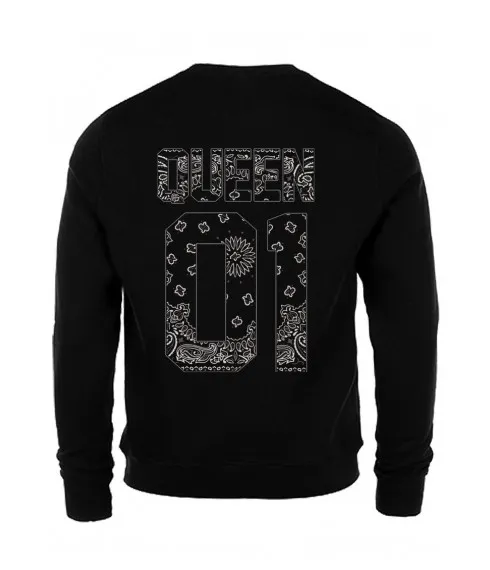 MAGIC CUSTOM - SWEAT COL ROND QUEEN BLACK BANDANA