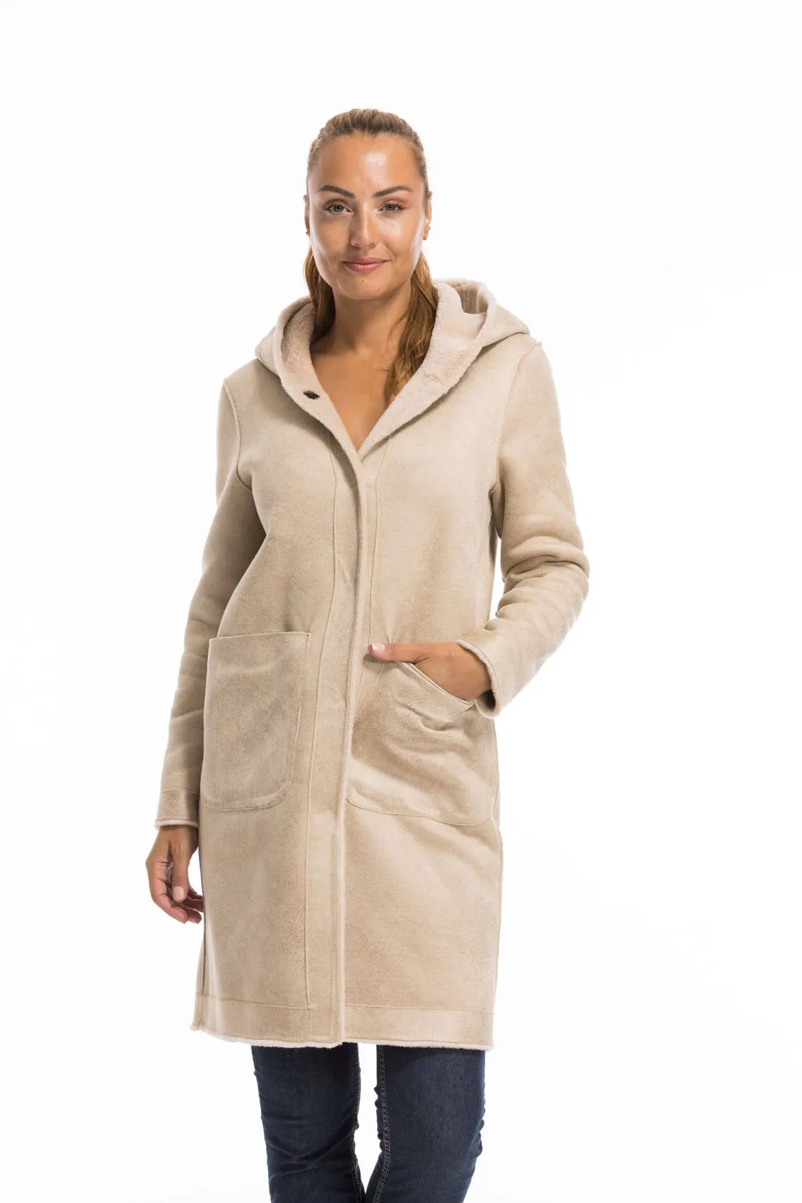 Manteau laine femme café Oakwood