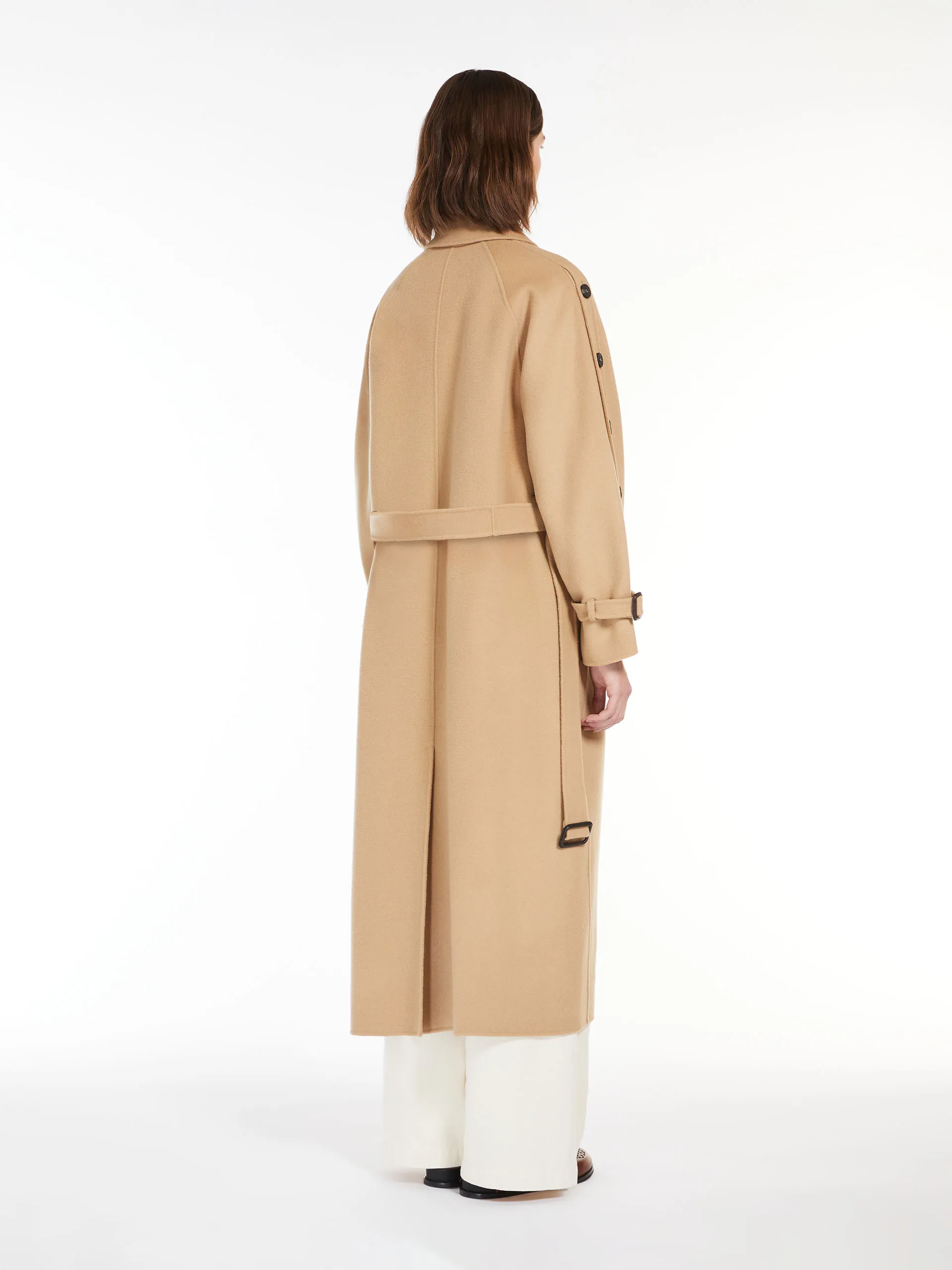 Manteau trench en laine