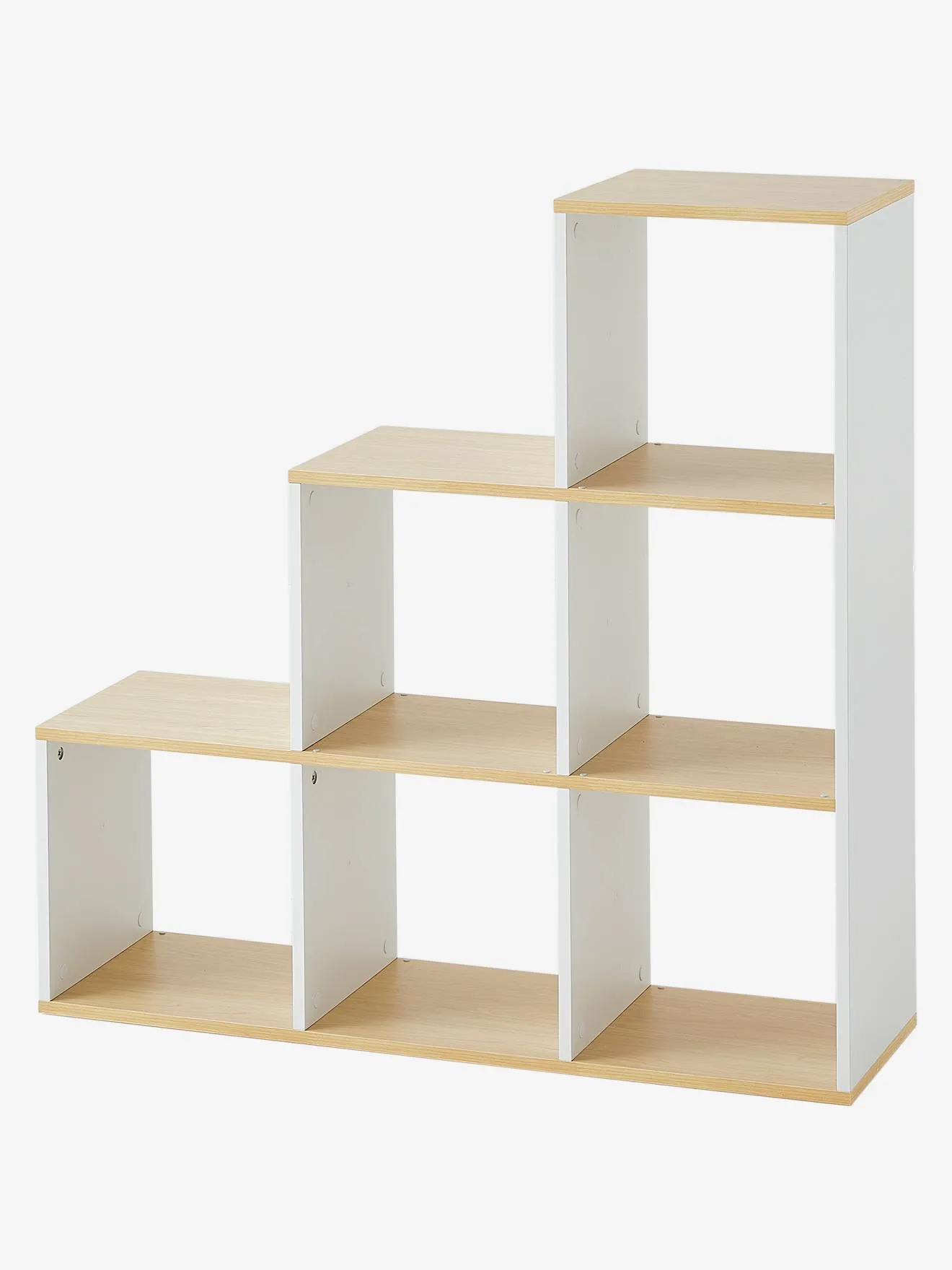 Meuble 6 cases blanc / bois - Vertbaudet