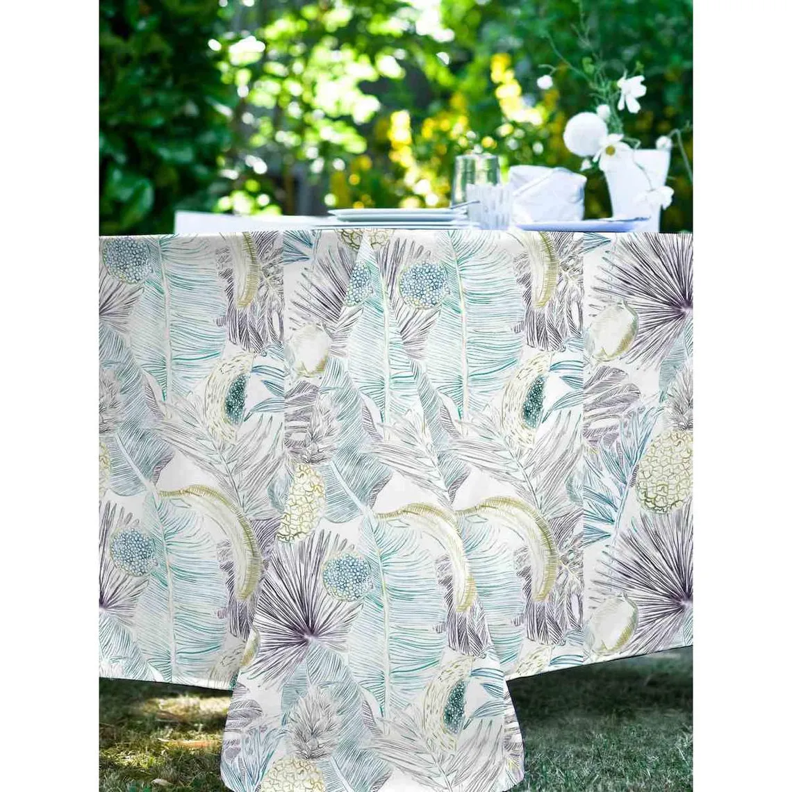 Nappe Bleu Anti-tache Imprimé - EQUATEUR | 3 Suisses