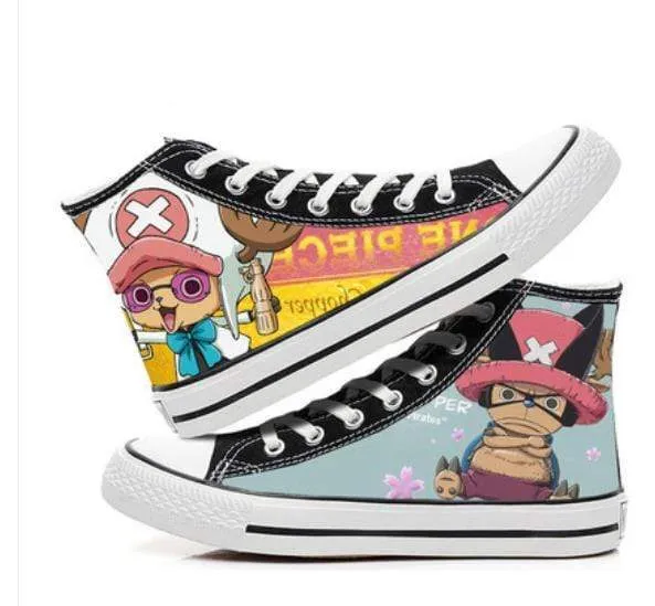 ONE PIECE Chaussures cosplay high help, en toile, décontracté confortables pour homme et femme