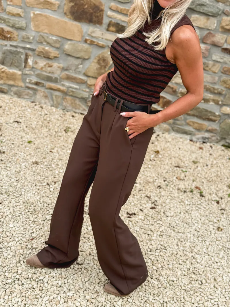 Pantalon Nathalie - Chocolat