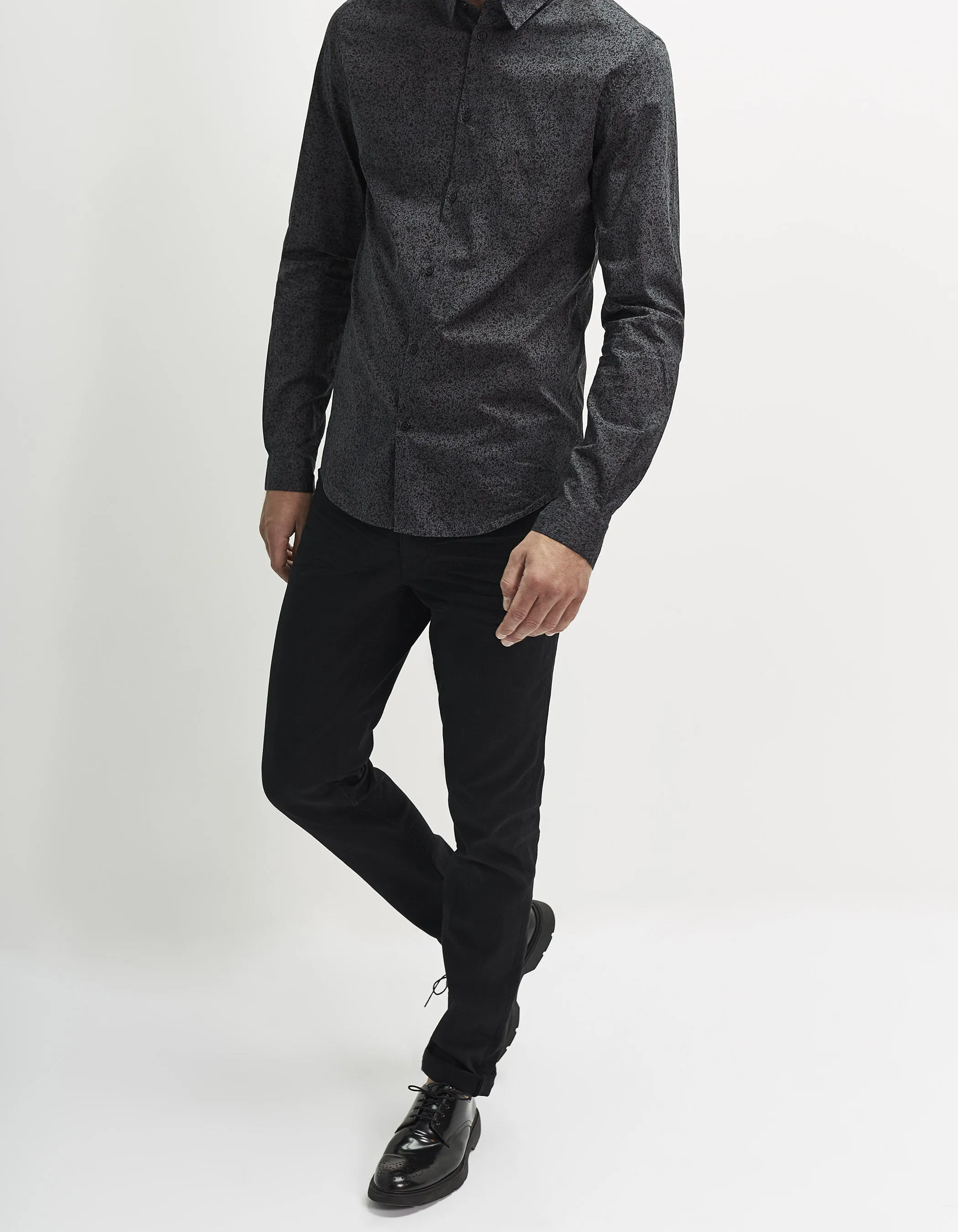 Pantalon slim noir homme