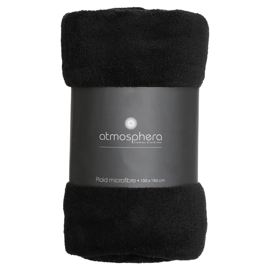 Plaid microfibre noir 130x180 | 3 Suisses