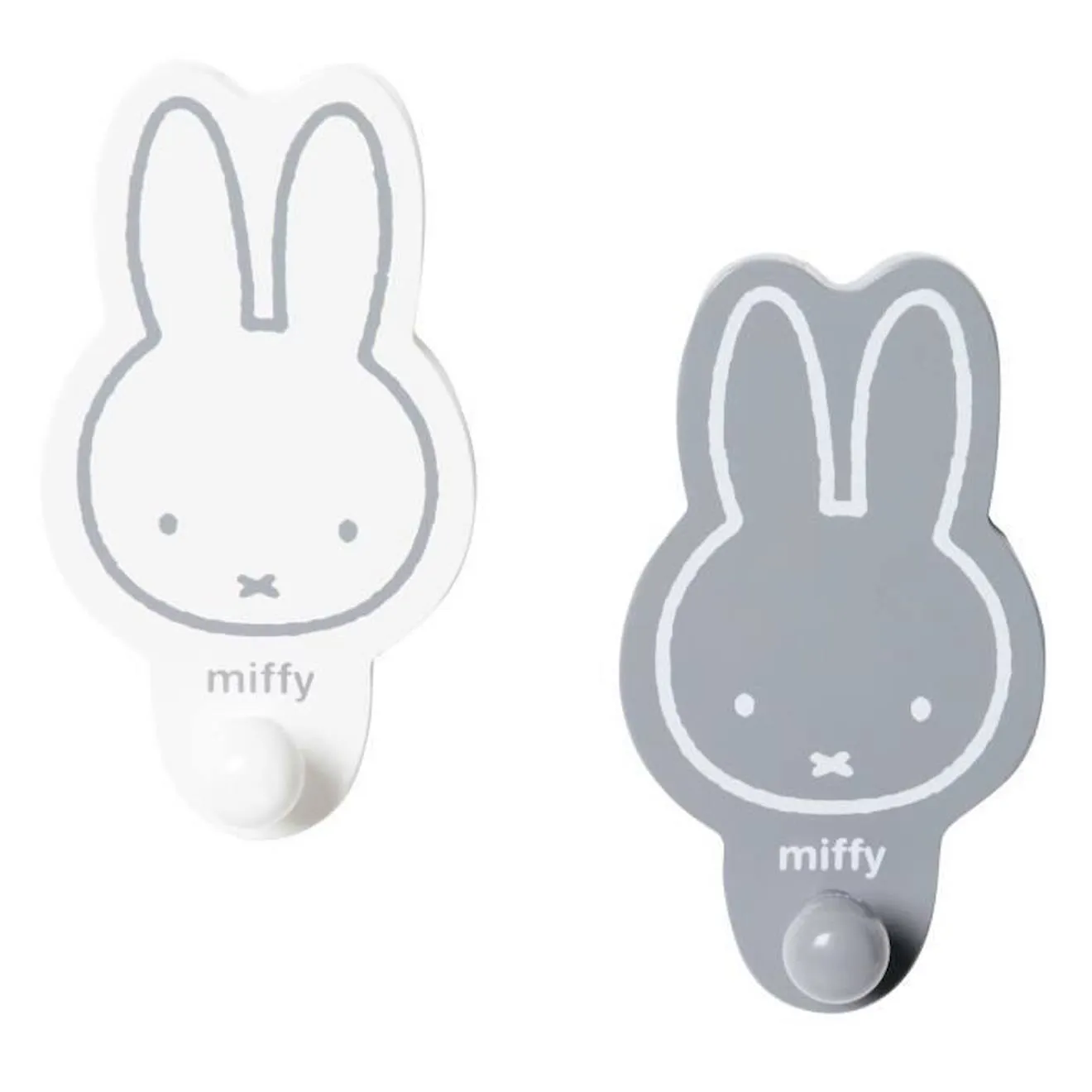 ROBA Patère Bébé - 2 Crochets Murals Lapin "miffy®" - Gris/Blanc blanc - Roba