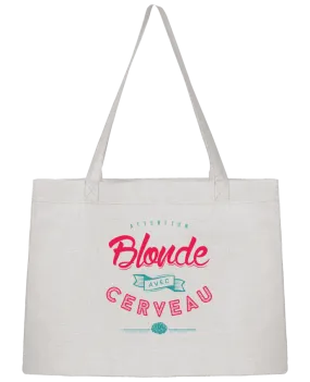 Sac Shopping BLONDE AVEC CERVEAU par PTIT MYTHO