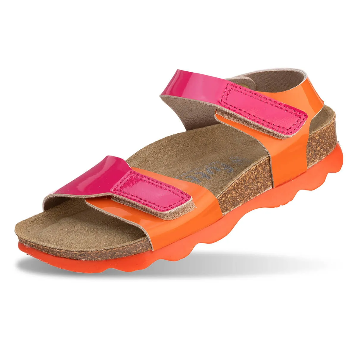 Sandales confortables enfants ergonomiques à scratch - Rose