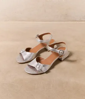Sandales cuir argent Maggy