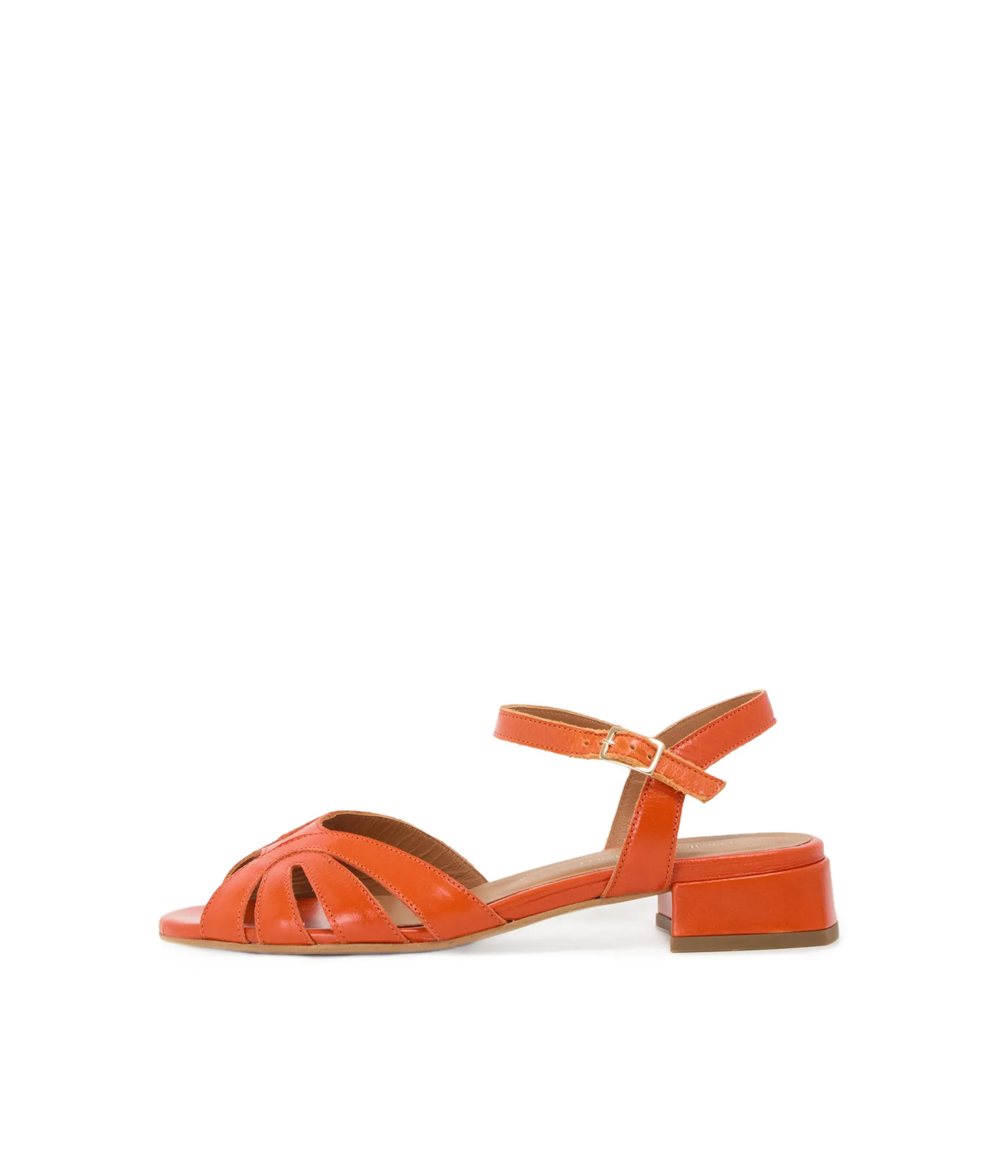 Sandales orange cuir Will