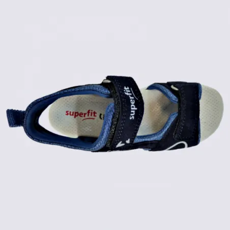 Sandales Superfit, sandales filles en cuir bleu | Igert Chaussures&Maroquinerie