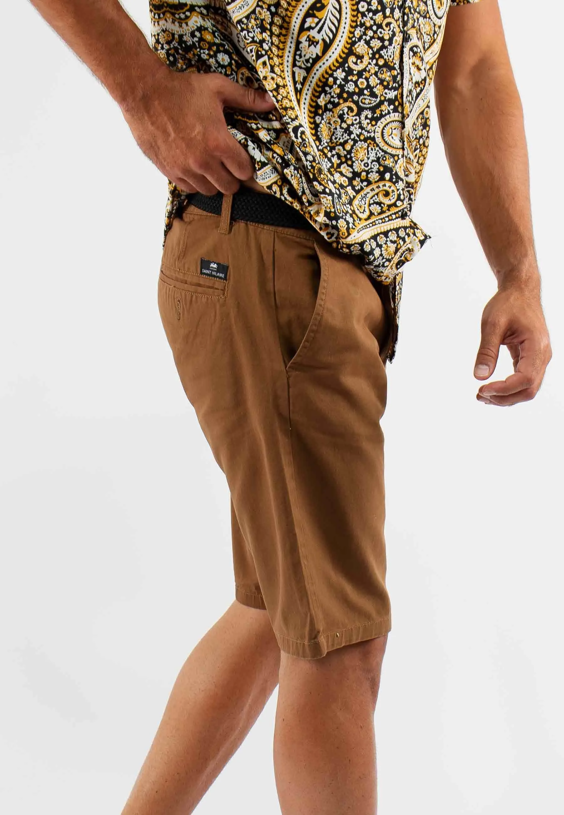 Short unicolore marron