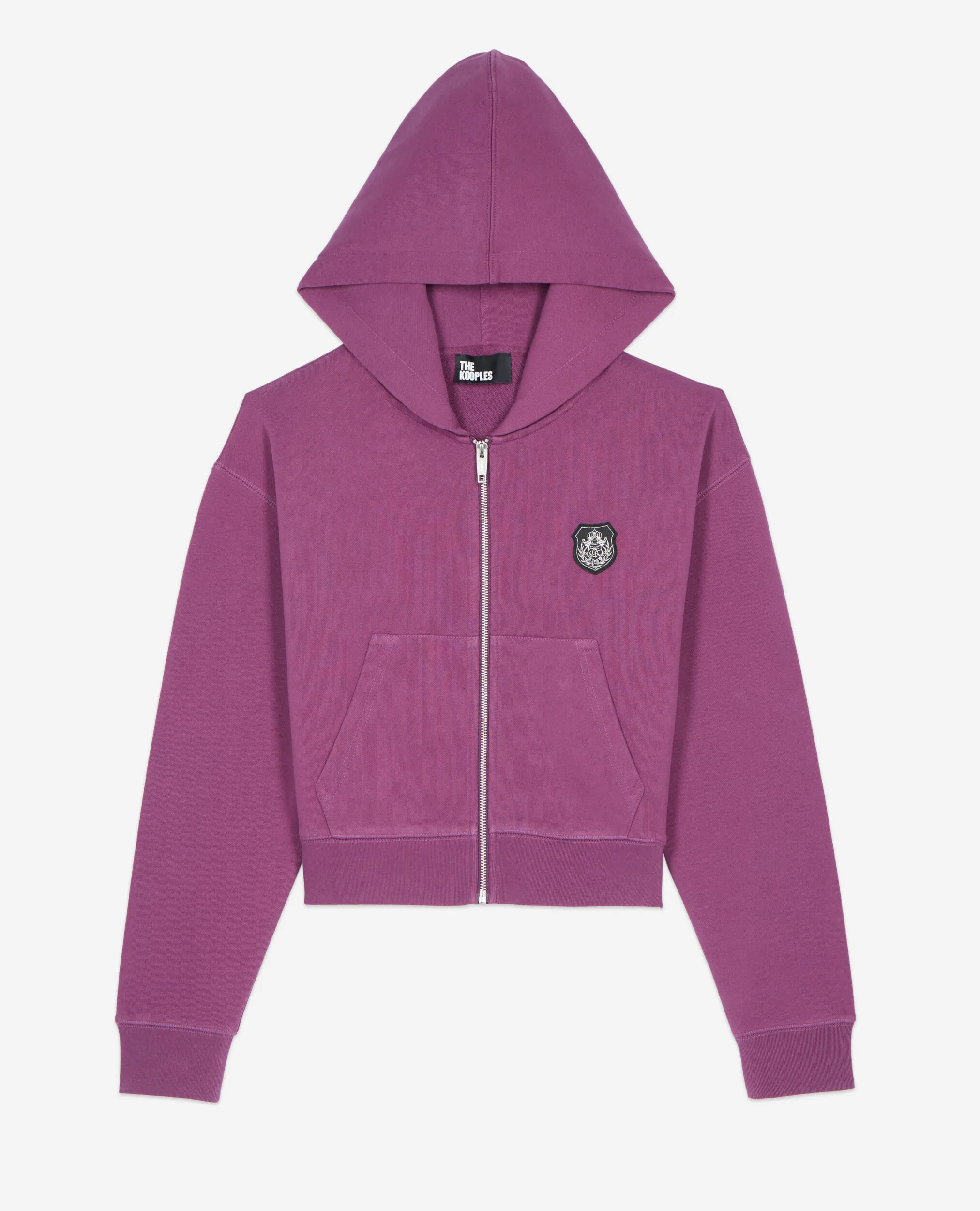 Sweatshirt à capuche Blason violet 