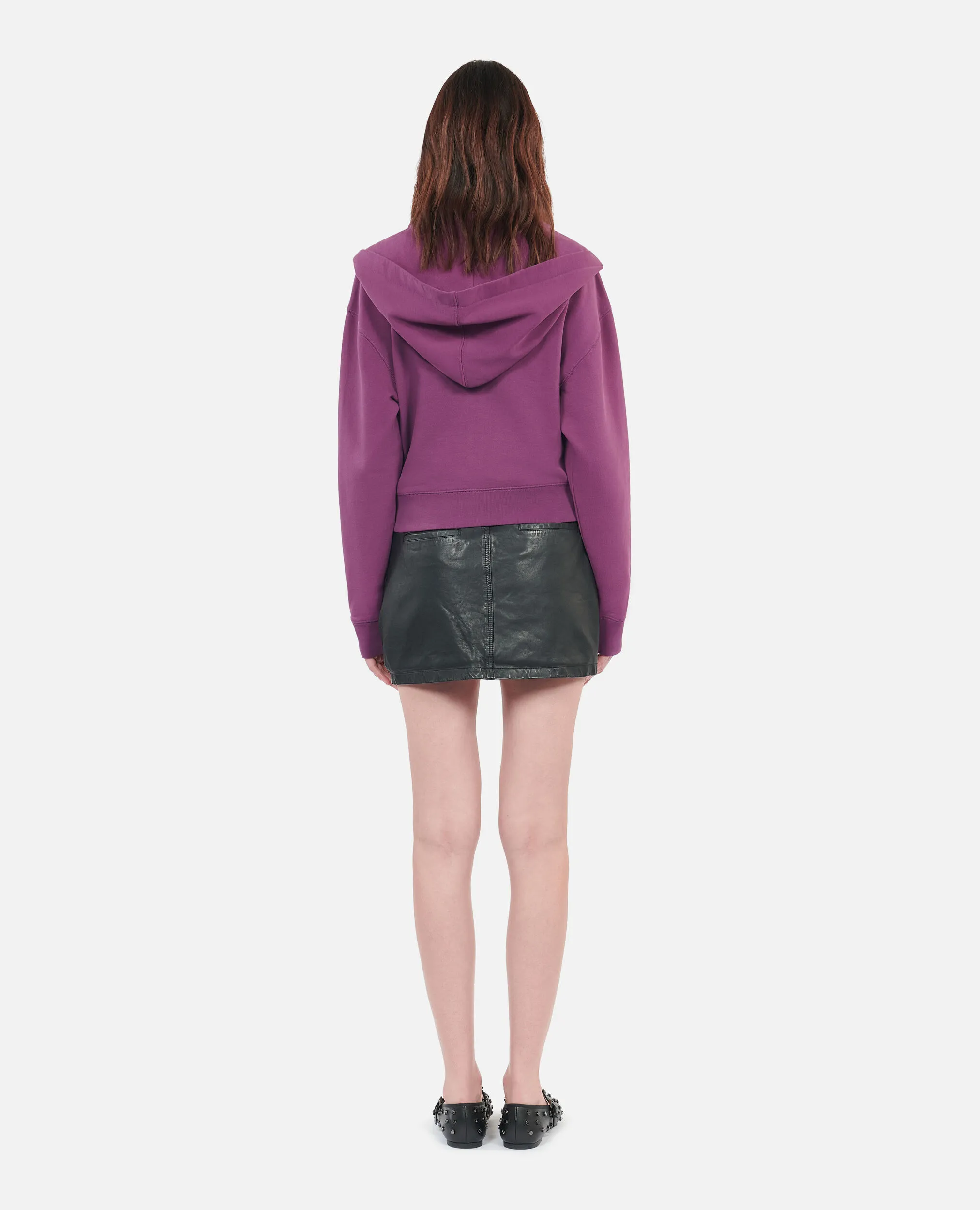 Sweatshirt à capuche Blason violet 