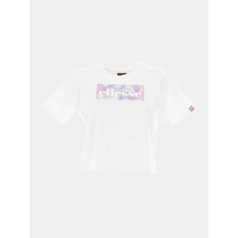 T-shirt logo pailleté blanc fille - Guess | wimod