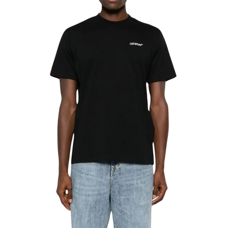t-shirt manche courte col rond Windy Arrow coton noir
