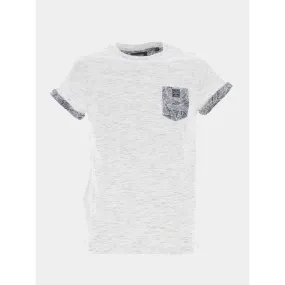 T-shirt shamar chiné blanc homme - Deeluxe | wimod
