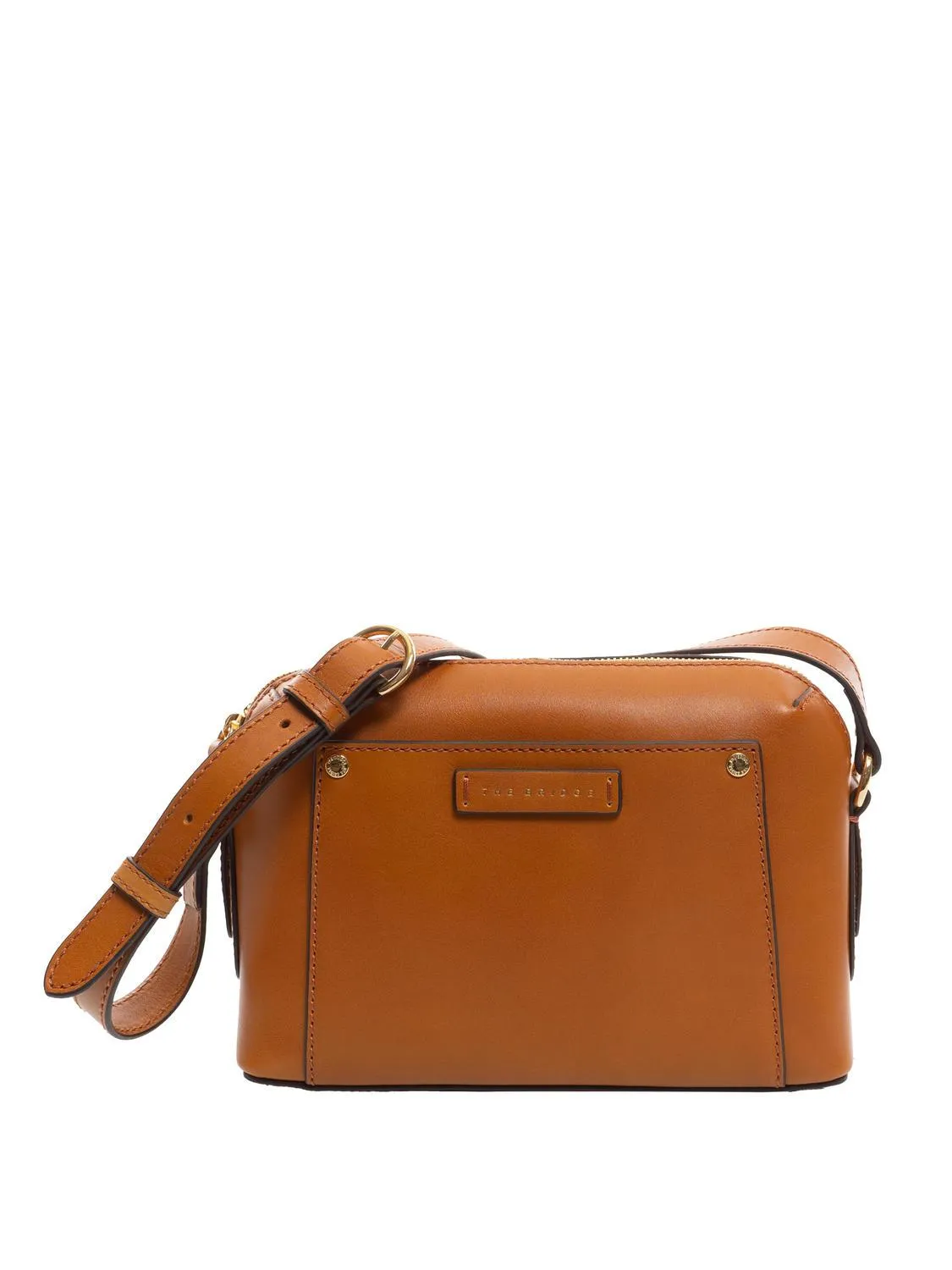 The Bridge Cecilia Sac Bandoulière En Cuir Cognac / Or - Achetez À Prix Outlet!