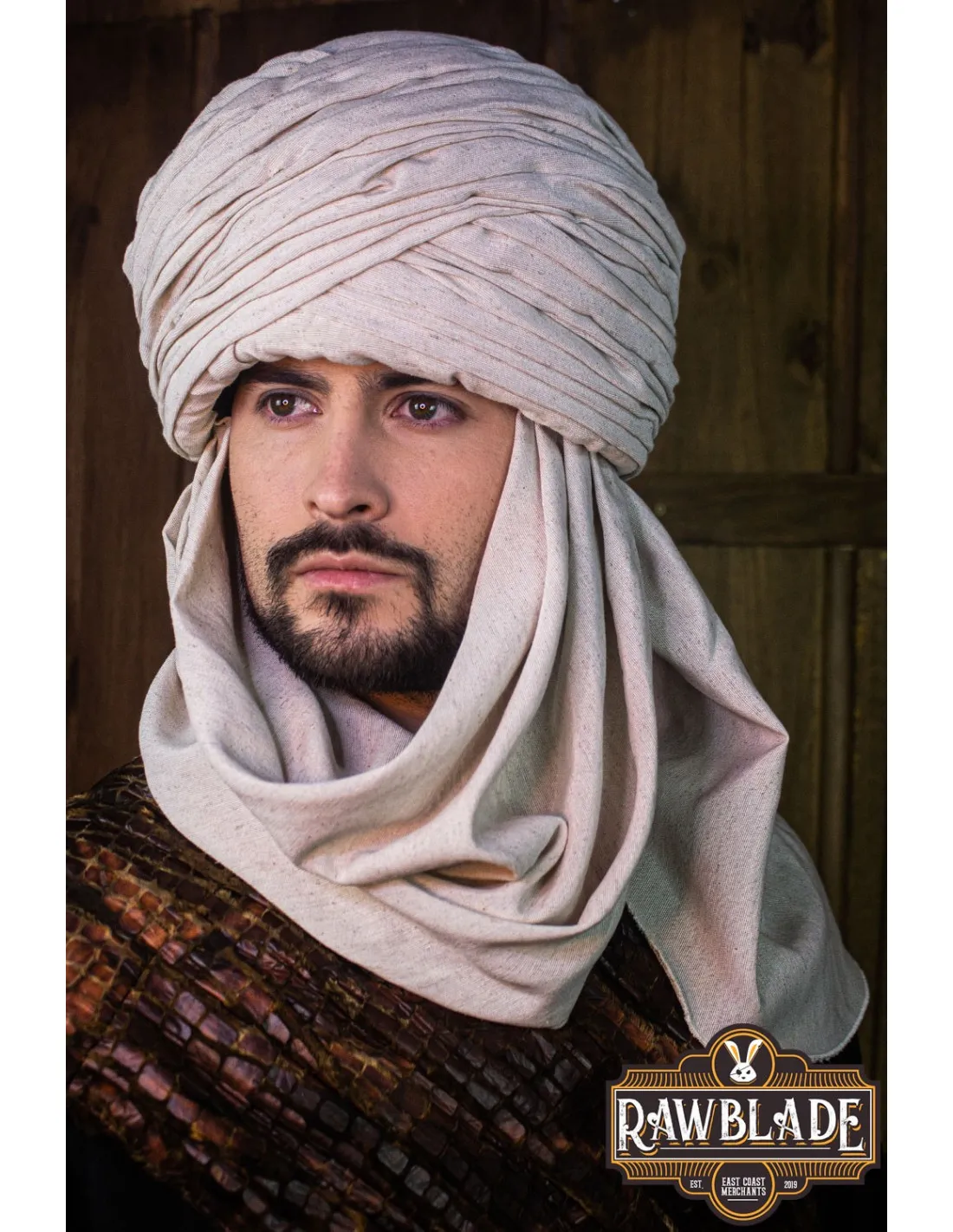 Turban Arabe Hamtar - Blanc ⚔️ Boutique Épées