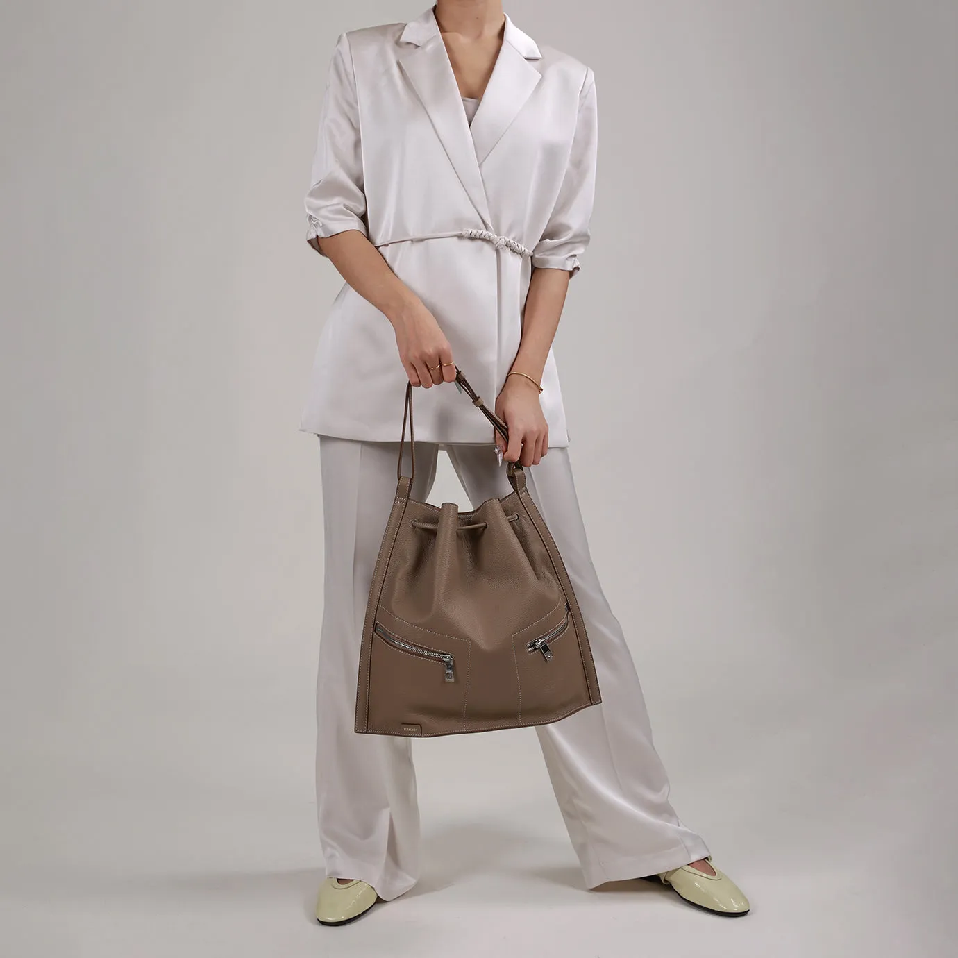 Ursula 2-Styles Sac À Dos Hobo - Tourterelle