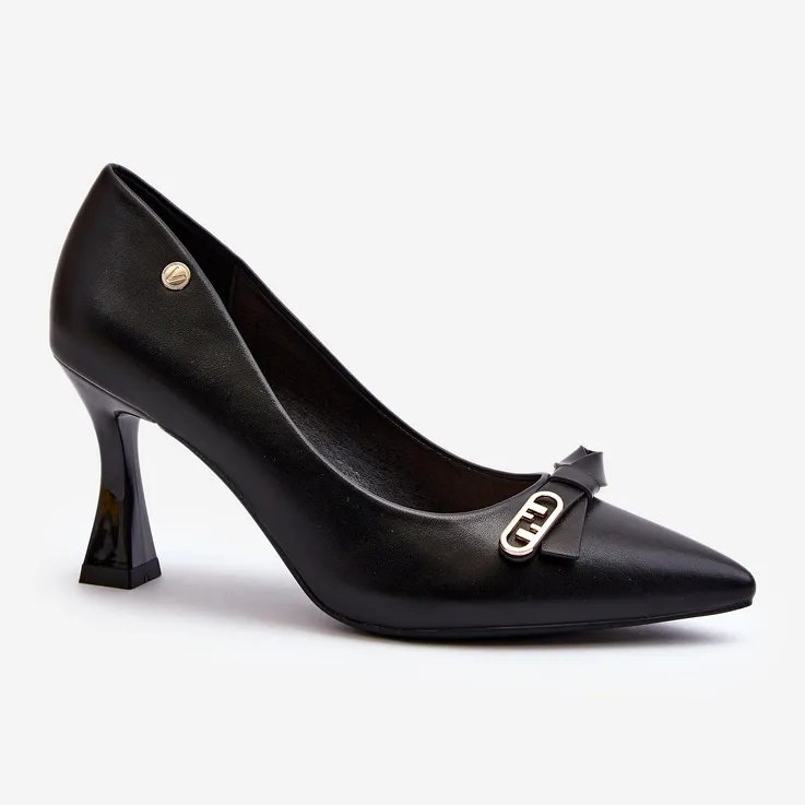 Vinceza Pointes en cuir écologique Kismetti noir le noir